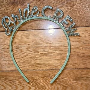 Gold Glitter “Bride Crew” Headband for Bridal Shower / Bachelorette